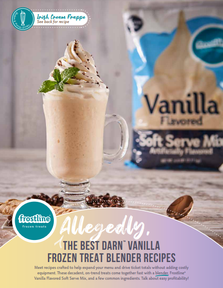 Catalog preview showing Frostline Vanilla soft serve
